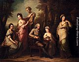 Portrait Of Philip Tisdal With His Wife And Family by Angelica Kauffmann